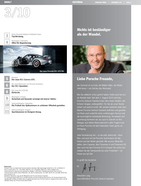 Klartext. - Porsche Zentrum Saarland