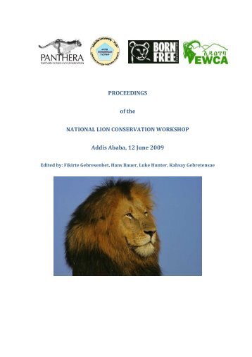 PROCEEDINGS of the NATIONAL LION ... - Panthera