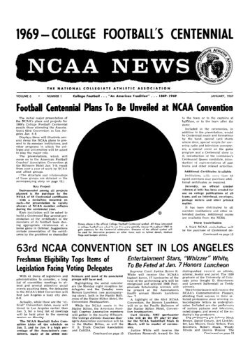 The NCAA News - National Collegiate Athletic Association