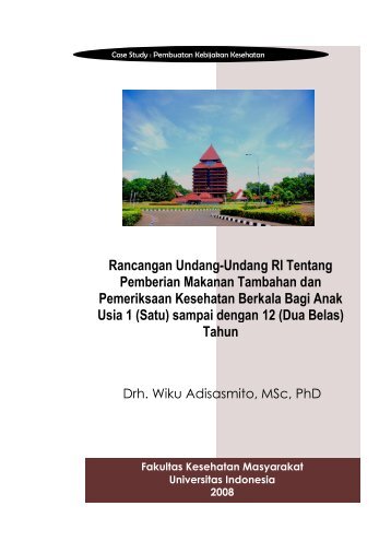 Rancangan Undang-Undang RI Tentang Pemberian Makanan ...