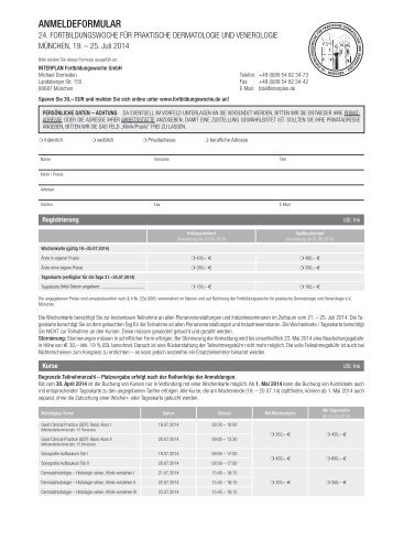 Anmeldeformular als PDF - Fortbildungswoche für praktische