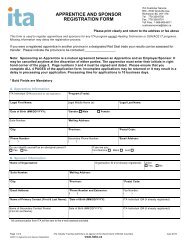 Apprentice and Sponsor Registration form - Industry Training Authority