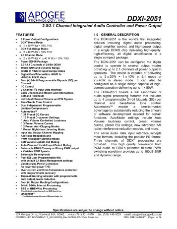 DDXi-2051 Data Sheet - Turuta Electronics World