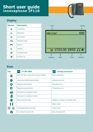 Innovaphone IP110 Short User Guide - VoipAndGo