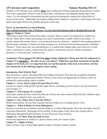 Rubric for literature essay