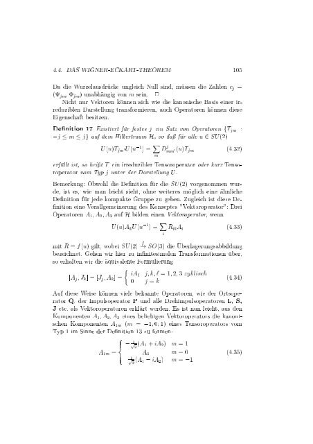 Gruppentheorie und Quantenmechanik - Physikzentrum der RWTH ...