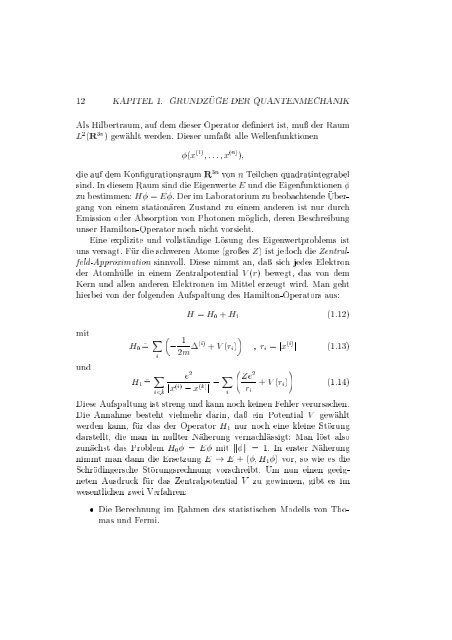 Gruppentheorie und Quantenmechanik - Physikzentrum der RWTH ...