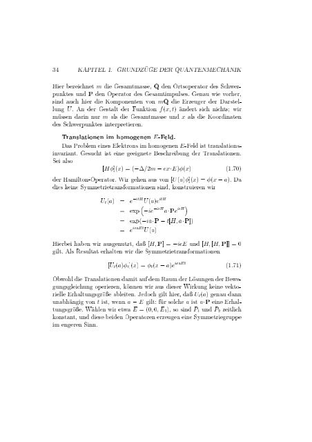 Gruppentheorie und Quantenmechanik - Physikzentrum der RWTH ...