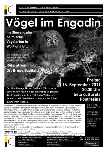 Vögel im Engadin - Kunstwege