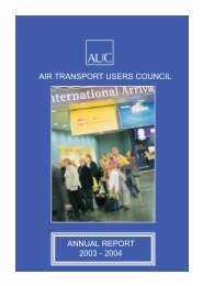 AIR TRANSPORT USERS COUNCIL ANNUAL REPORT 2003 - 2004