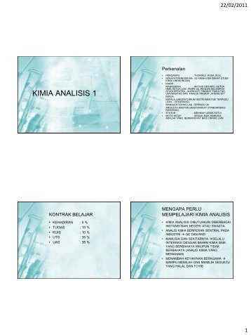 Presentasi Kuliah - Analis Kimia