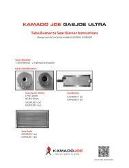 KAMADO JOE GASJOE ULTRA Tube Burner to Sear Burner ...