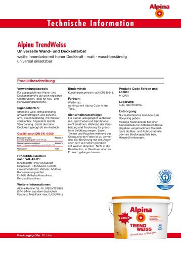 Technische Information - Alpina