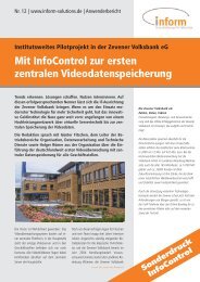 Institutsweites Pilotprojekt in der Zevener ... - inform-solutions GmbH