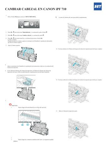 CAMBIAR CABEZAL EN CANON iPF 710 - Set