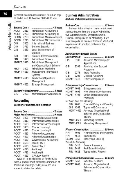 2001-2003 Catalog - University of Arkansas at Monticello