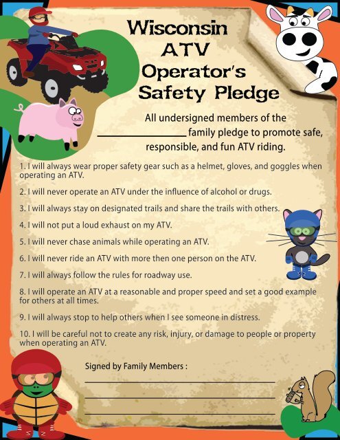 Wisconsin DNR ATV Safety Activity Book [PDF] - Wisconsin ...