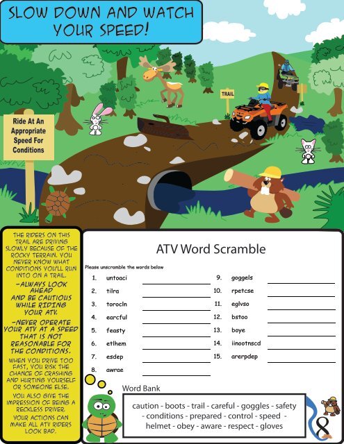 Wisconsin DNR ATV Safety Activity Book [PDF] - Wisconsin ...