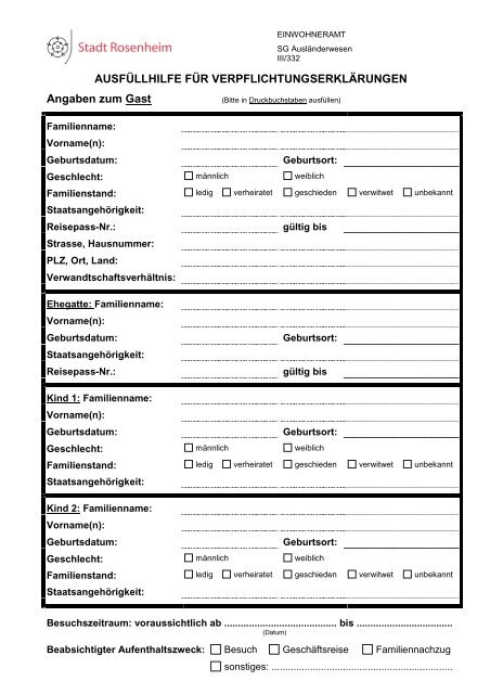 Wie Lange Ist Eine Verpflichtungserklärung Gültig AUSFÜLLHILFE FÜR VERPFLICHTUNGSERKLÄRUNGEN
