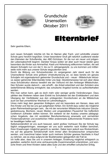 Elternbrief 1 2011/12 - und Mittelschule Ursensollen