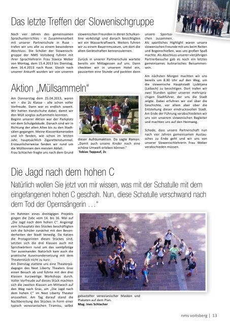 Schulzeitung - nms Voitsberg - Ausgabe 4