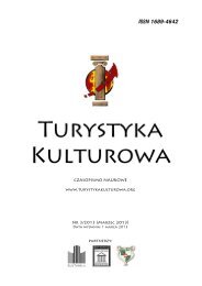 Spis tresci - Turystyka Kulturowa