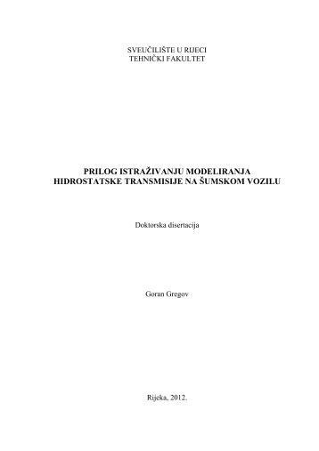 Doktorska disertacija - TehniÄki fakultet u Rijeci - SveuÄiliÅ¡te u Rijeci