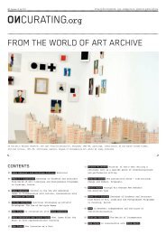 FROM THE WORLD OF ART ARCHIVE - ONCURATING.org