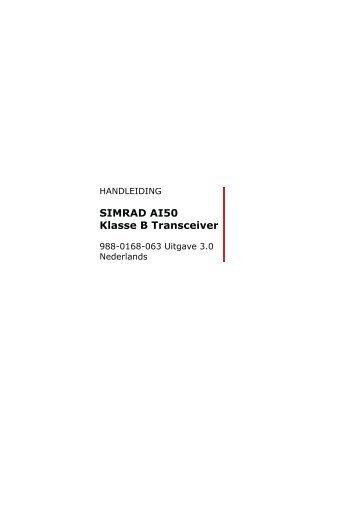 988-0168-063 - NL - AI50 Iss.3.0 User Manual.indb - Simrad Yachting