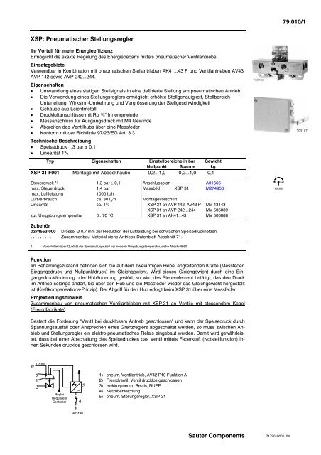 Produktdatenblatt - Sauter