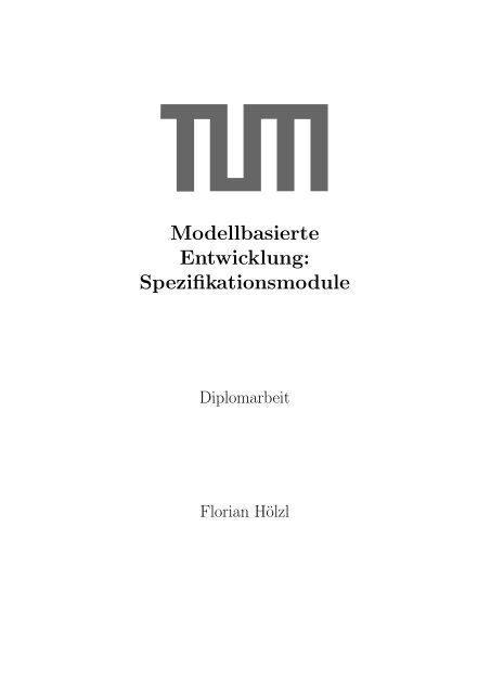 Spezifikationsmodule - Software and Systems Engineering - TUM