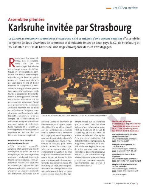 252 - (CCI) de Strasbourg et du Bas-Rhin