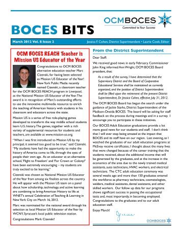 2012 - March BOCES Bits - OCM Boces