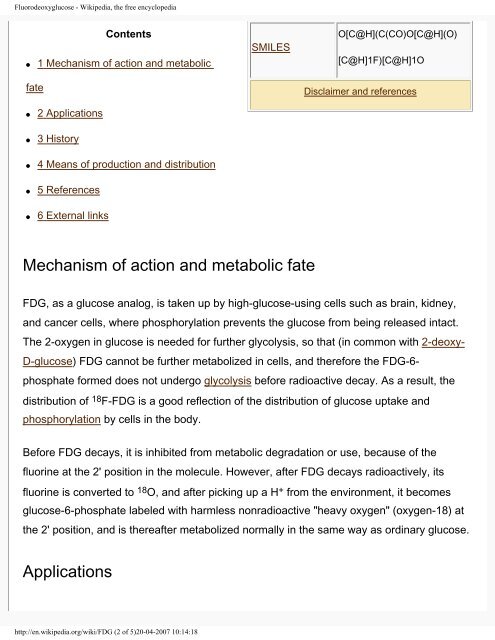Fluorodeoxyglucose - Wikipedia, the free encyclopedia