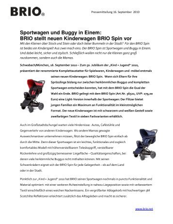 BRIO stellt neuen Kinderwagen BRIO Spin vor