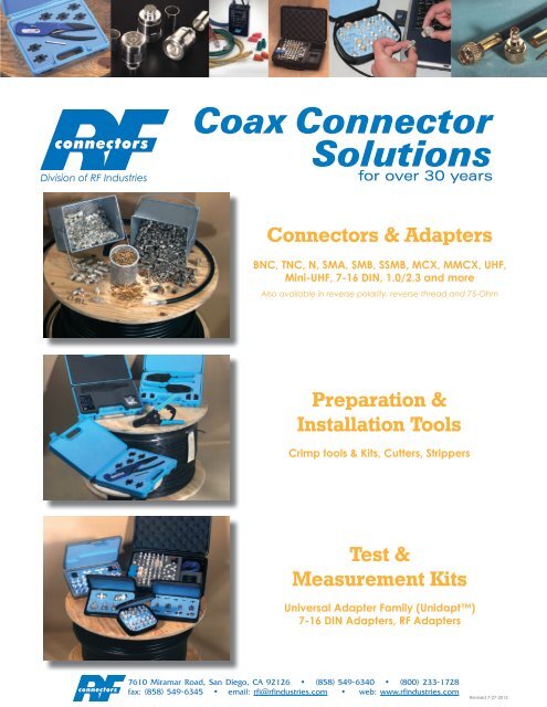 FOR RG174 .068, RG188 COAX CRIMP TOOL DIE SET .128 RG316 MINI RG59 .178