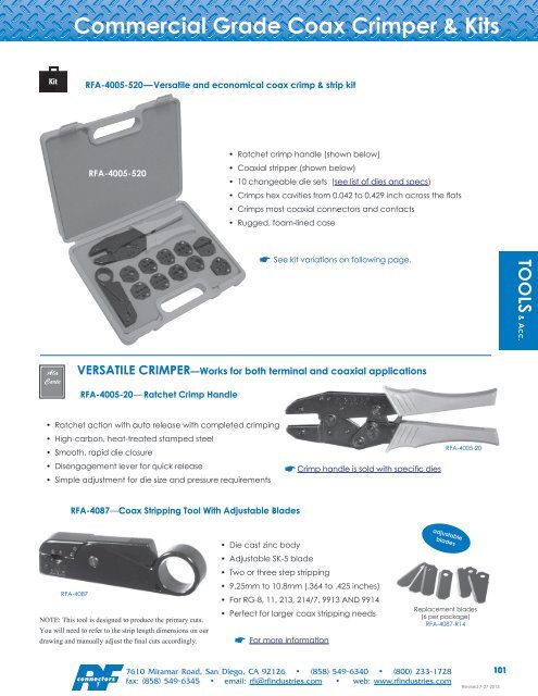 RF Connectors Complete Catalog Download