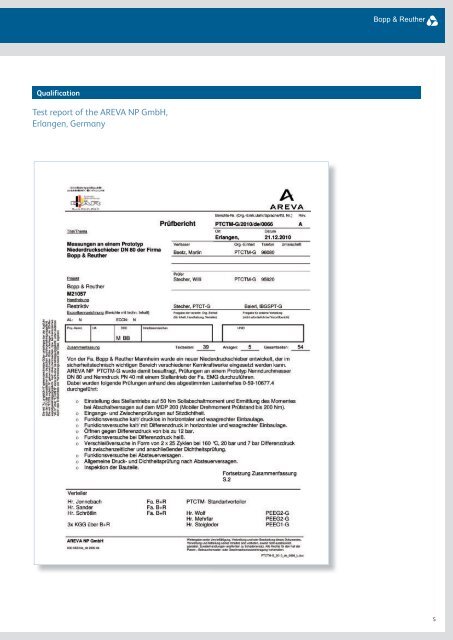 NKS, MKS - Bopp & Reuther Sicherheits- und Regelarmaturen GmbH