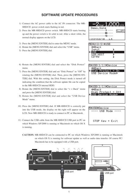 Mr 8hd Cd Owners Manual Supplement V1 01 Pdf Fostex
