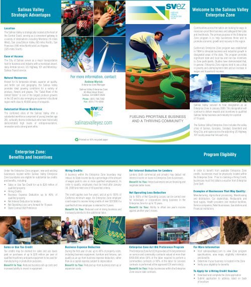 Valley Enterprise Zone PowerPoint