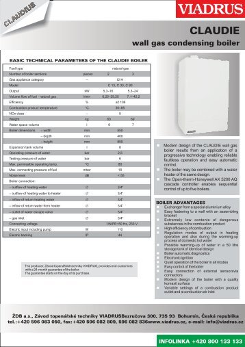 wall gas condensing boiler