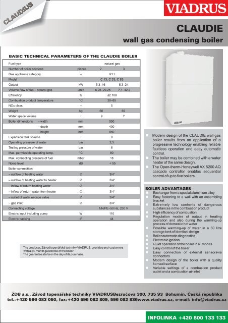 wall gas condensing boiler