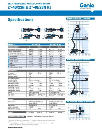 Genie - Z45 - Electric 12.3 metre Cherry Picker - JW Hire & Sales Ltd