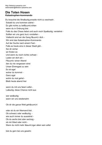 Die Toten Hosen Songtext Zitate