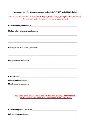 Page 1 Acceptance form for Remove Geography Iceland trip (13th ...