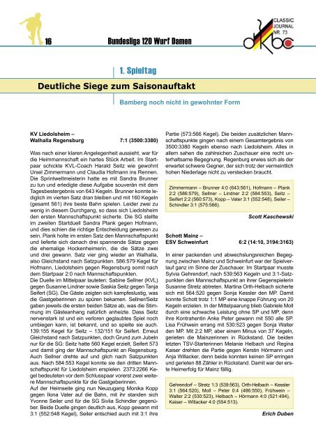 Classic Journal Online 73.2010 - Deutscher Kegler
