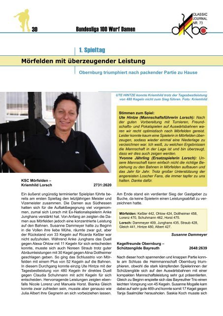 Classic Journal Online 73.2010 - Deutscher Kegler