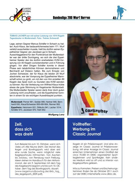 Classic Journal Online 73.2010 - Deutscher Kegler