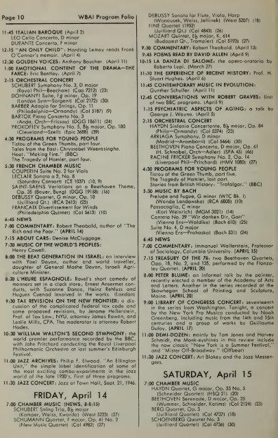 WBAI Program Folio 2, no. 7 (April 3-16, 1961) - solearabiantree