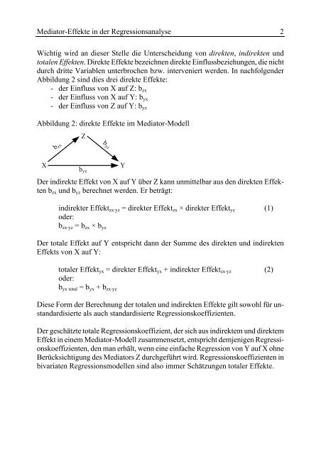 Mediator-Effekte in der Regressionsanalyse - UniversitÃ¤t Stuttgart